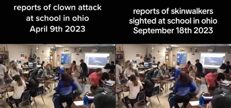 clown attack ohio 2023|skinwalker in school.